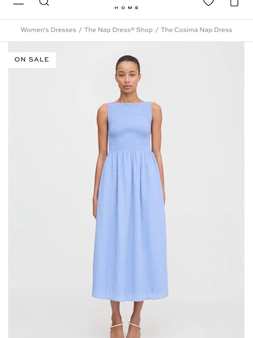 Hill House Cosima Nap Dress, XXS, Blue
